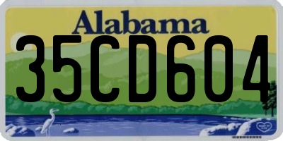 AL license plate 35CD604