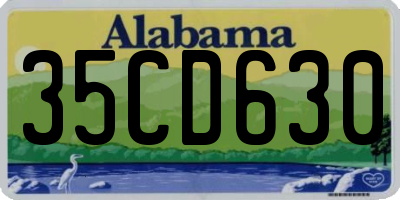 AL license plate 35CD630