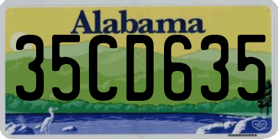 AL license plate 35CD635