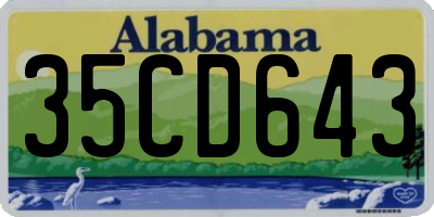 AL license plate 35CD643