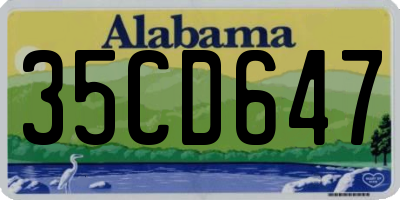 AL license plate 35CD647