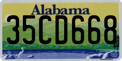 AL license plate 35CD668
