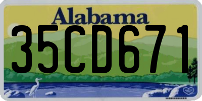 AL license plate 35CD671