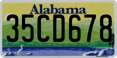 AL license plate 35CD678