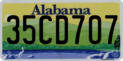 AL license plate 35CD707