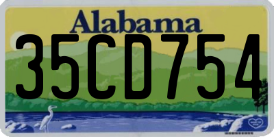 AL license plate 35CD754