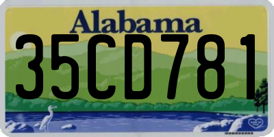 AL license plate 35CD781