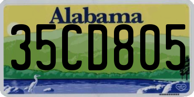 AL license plate 35CD805