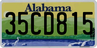 AL license plate 35CD815