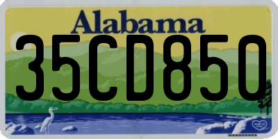 AL license plate 35CD850