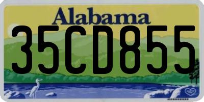 AL license plate 35CD855