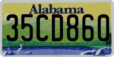 AL license plate 35CD860