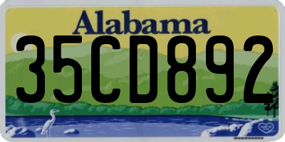 AL license plate 35CD892