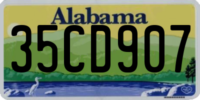AL license plate 35CD907