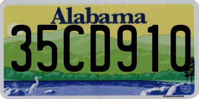AL license plate 35CD910