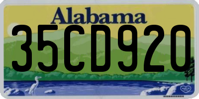 AL license plate 35CD920