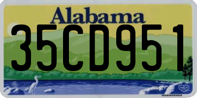 AL license plate 35CD951