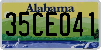 AL license plate 35CE041