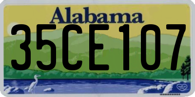 AL license plate 35CE107