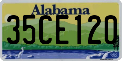 AL license plate 35CE120
