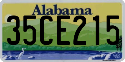 AL license plate 35CE215