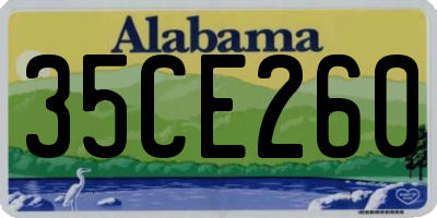 AL license plate 35CE260