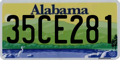AL license plate 35CE281