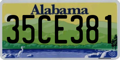 AL license plate 35CE381