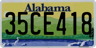 AL license plate 35CE418