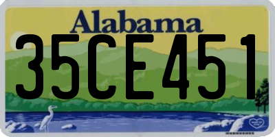 AL license plate 35CE451