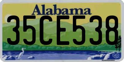 AL license plate 35CE538