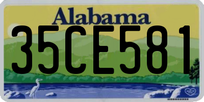 AL license plate 35CE581