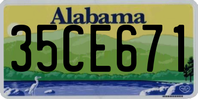AL license plate 35CE671