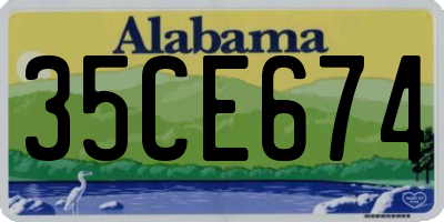 AL license plate 35CE674