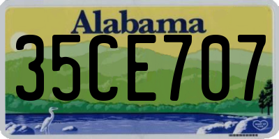 AL license plate 35CE707