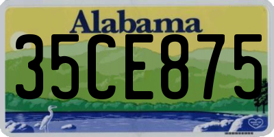 AL license plate 35CE875