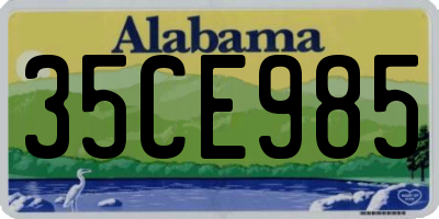 AL license plate 35CE985