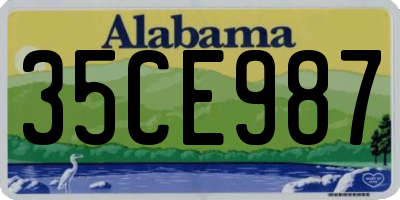 AL license plate 35CE987