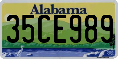 AL license plate 35CE989