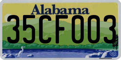 AL license plate 35CF003