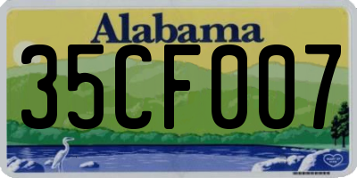 AL license plate 35CF007
