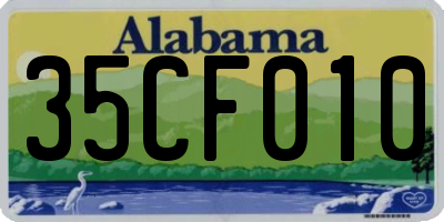 AL license plate 35CF010