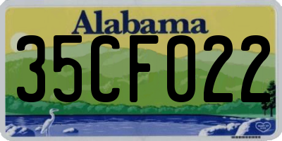 AL license plate 35CF022