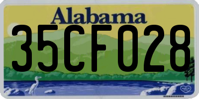 AL license plate 35CF028