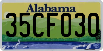 AL license plate 35CF030