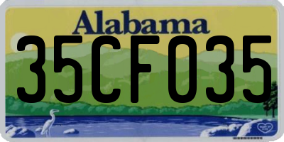 AL license plate 35CF035