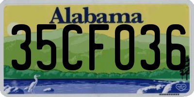AL license plate 35CF036
