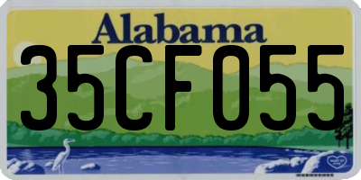 AL license plate 35CF055