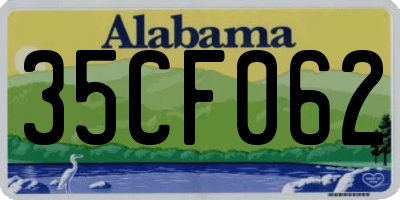 AL license plate 35CF062
