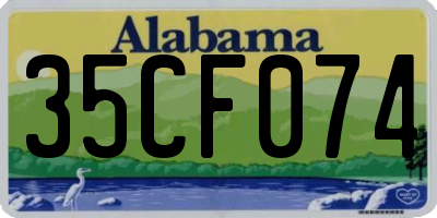 AL license plate 35CF074